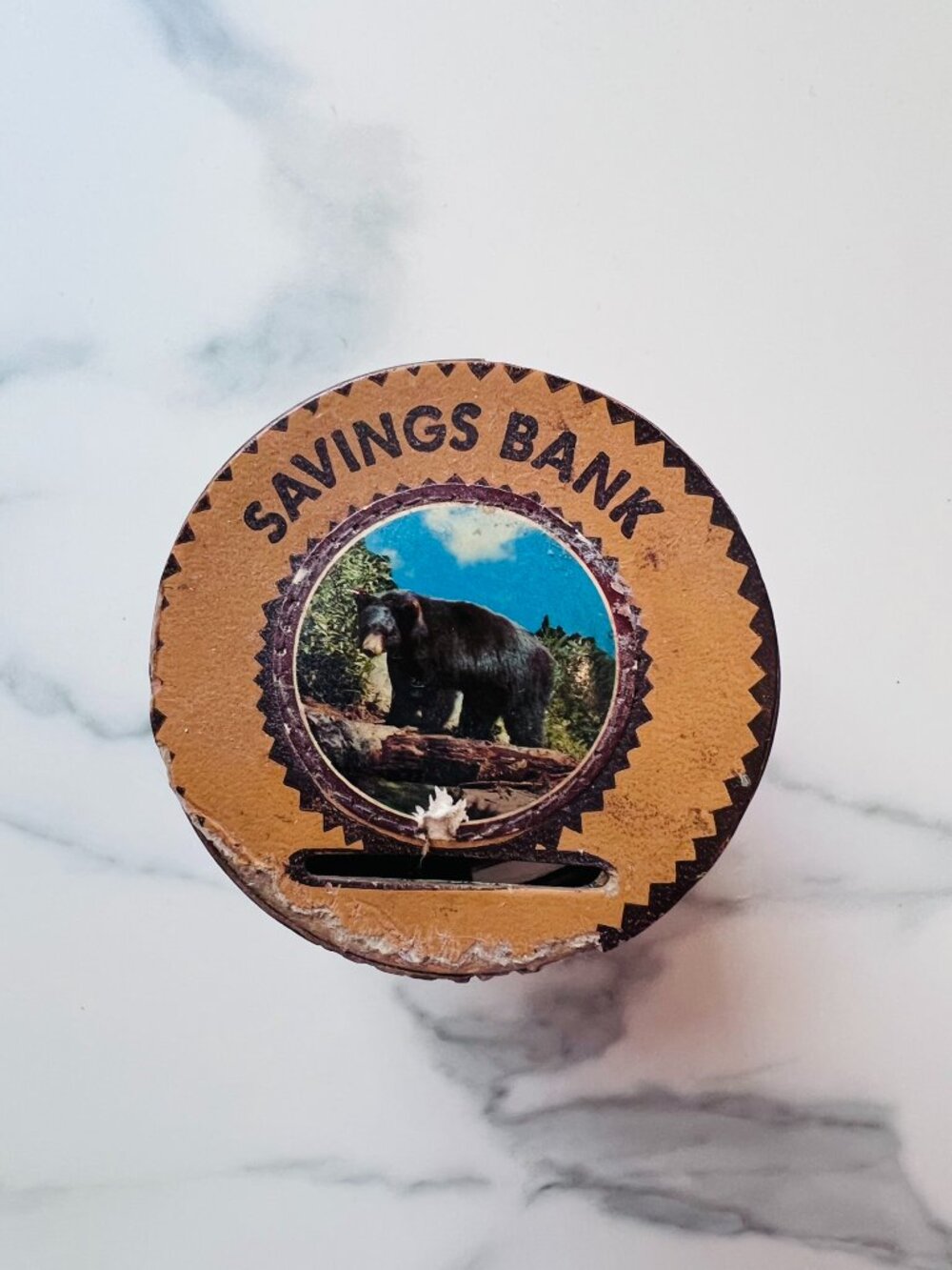 Vintage Canadiana "Watch the Money" Souvenir Savings Bank - Picture 3 of 8